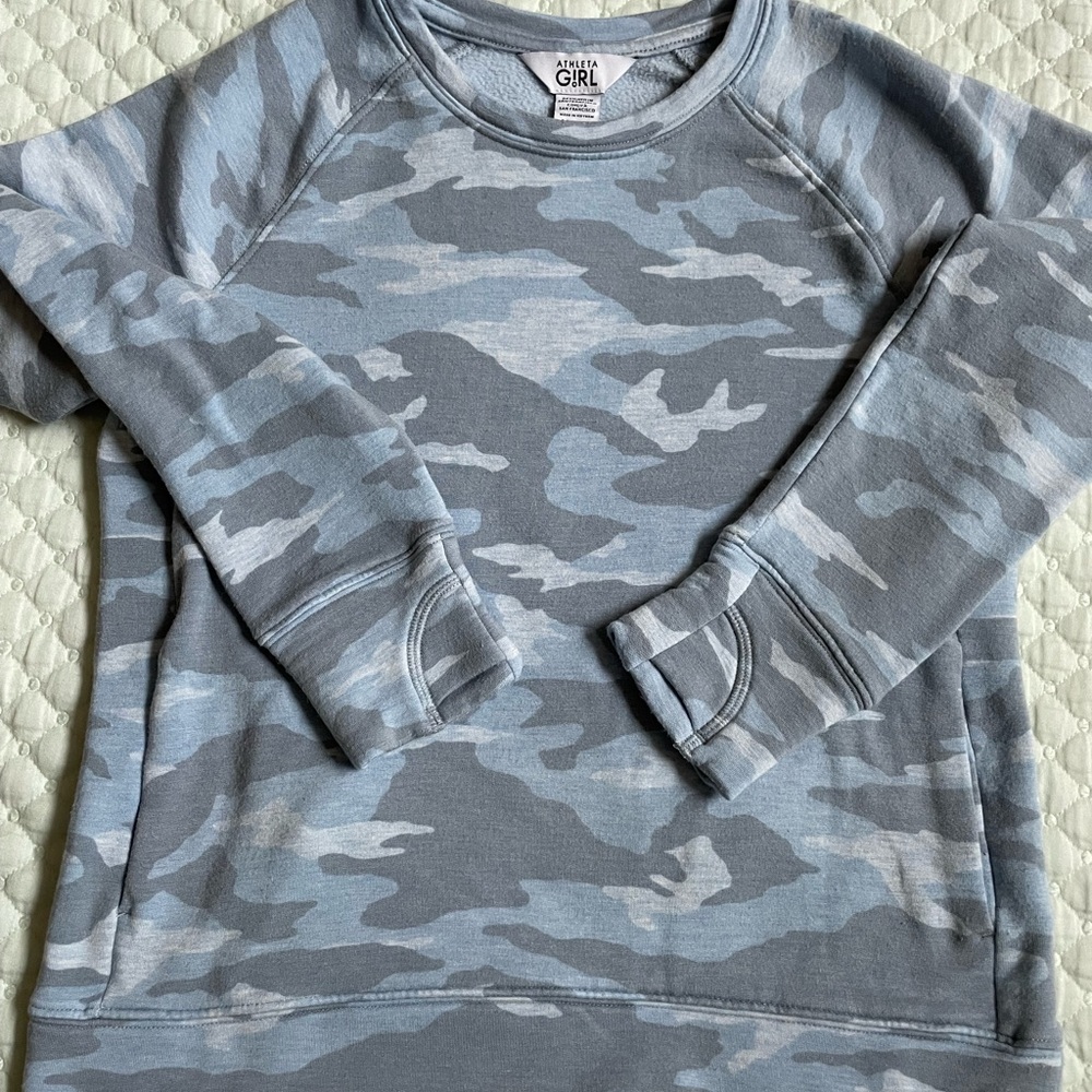 Athleta Blue Camo Kids Sweatshirt